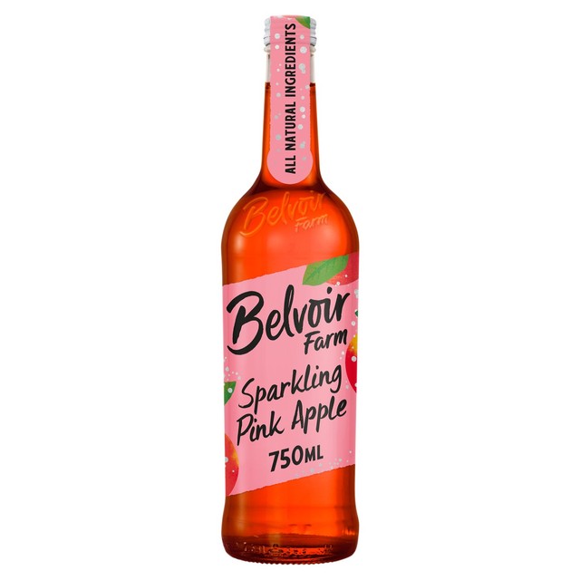 Belvoir Sparkling Pink Apple juice drink 750ml - British product
