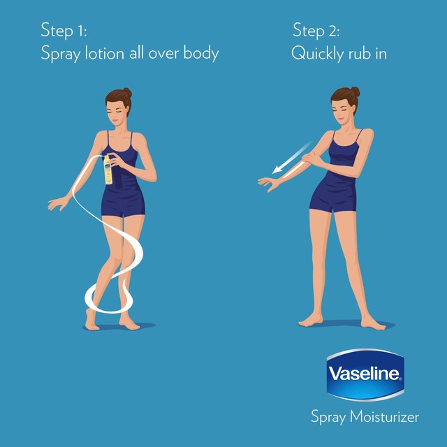 Vaseline cocoa radiant body moisturiser spray 190ml (British brand)