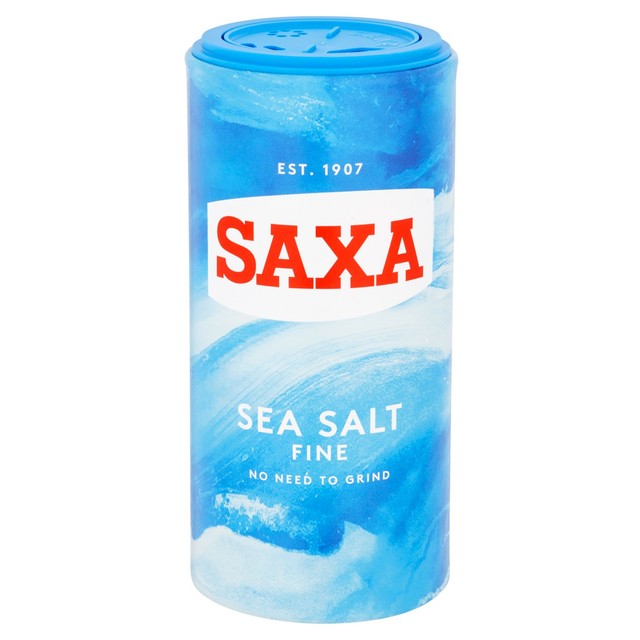 Saxa fine sea salt 350g (British brand)