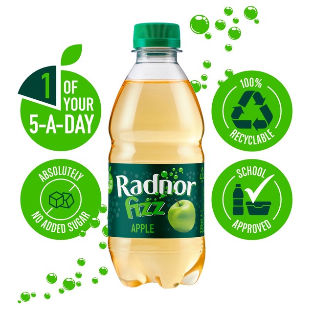 Radnor Fizz Apple sparkling soft drink 4 x 330ml, imported from the UK