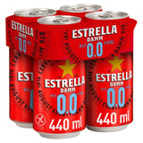M&S Estrella Damm 0.0% Alcohol Free Beer 4 x 440ml Cans- Buy online at McGrocer