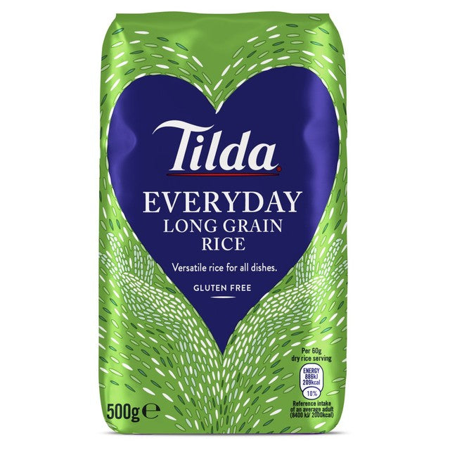 Tilda Everyday Long Grain Rice 500g (British brand)