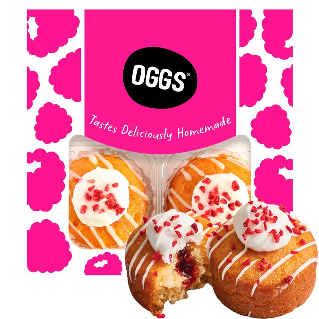 Oggs Victoria Sponge Cakes 4pk, imported from the UK
