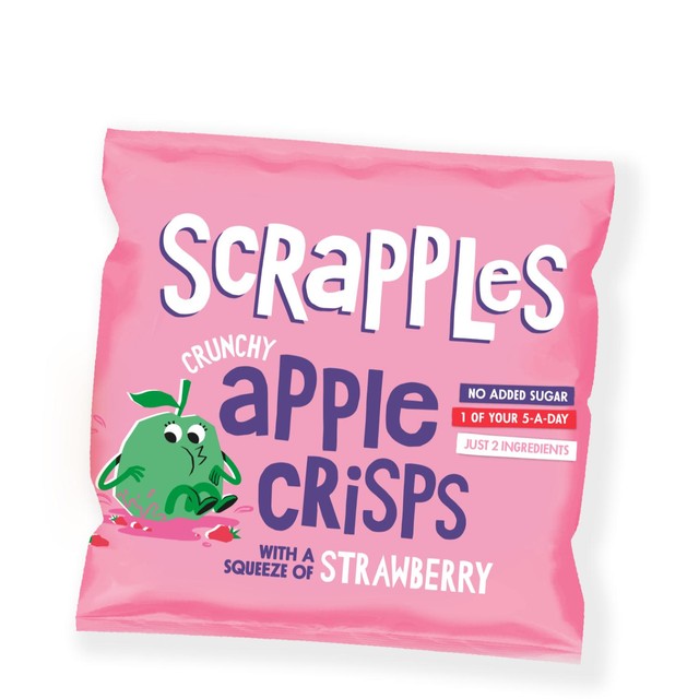 Scrapples Apple & Strawberry fruit crisps 12g (British brand)