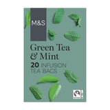 M&S green tea and mint 20 teabags, imported from the UK