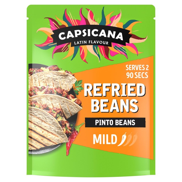 Capsicana Mexican Refried Chipotle Pinto Beans Medium Mild 200g - British product