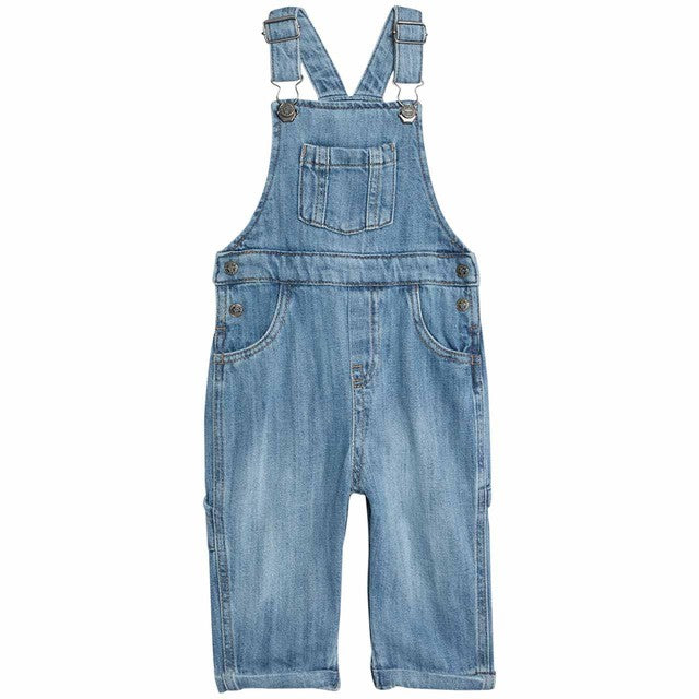 M&S denim dungaree set dark denim 6-9 months, imported from the UK