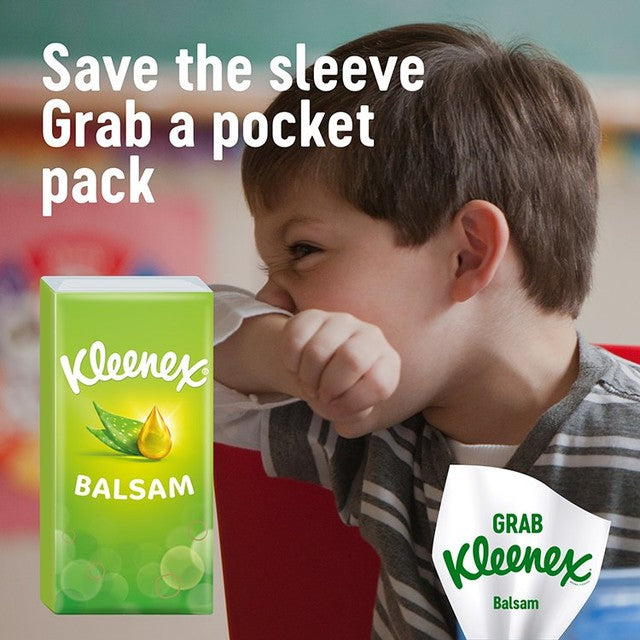 Kleenex Balsam Tissues Box 64 Pack, UK version