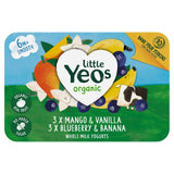 Yeo Valley baby yogurt pots mango vanilla blueberry banana 6x42g (British brand)