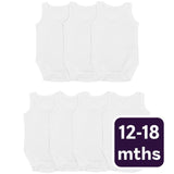 M&S M&S Baby Cotton Sleeveless Bodysuits White Infant Bodysuits 12-18 Months- Buy online at McGrocer