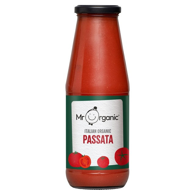 Mr Organic Italian Passata 690g, imported from the UK