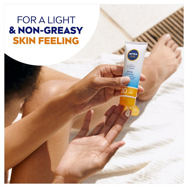 Nivea SPF 50 face sun cream shine control 50ml, imported from the UK