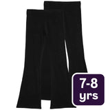 M&S girls cotton flared leggings black 7-8 years, imported from the UK