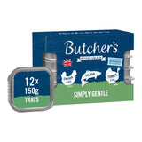 M&S Butcher's Simply Gentle Dog Food Trays Mixed Flavours Sensitive Stomach 12 x 150g- Buy online at McGrocer