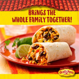 Old El Paso Mexican beans & beef chili mild burrito kit 620g, imported from the UK