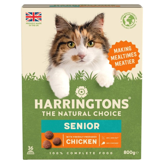 Harringtons Senior Chicken Cat Food 800g, UK version