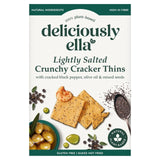 M&S Deliciously Ella Lightly Salted Cracker Thins with Olive Oil, Sea Salt, Black Pepper & Mixed Seeds Baked Veggie Crackers 100g- Buy online at McGrocer