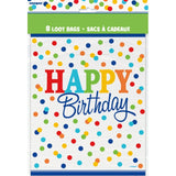 M&S Unique Party Rainbow Polka Dot Birthday Party Bags Pack of 8- Buy online at McGrocer