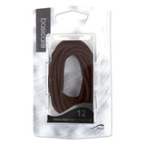 Basicare Brown thick snag-free hair elastics (British brand)
