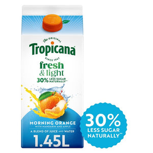 Tropicana Fresh & Light Morning Orange Fruit Juice Drink 1.45L