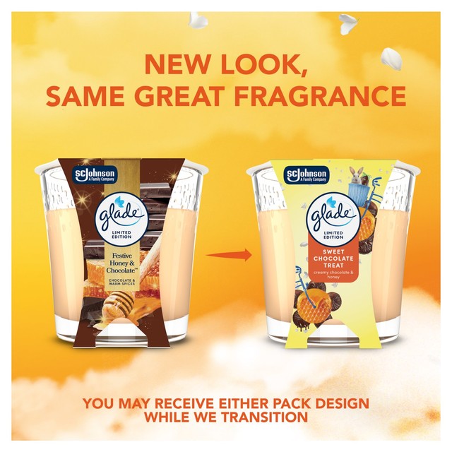 Glade Sweet Chocolate Treat scented candle 112g, UK version