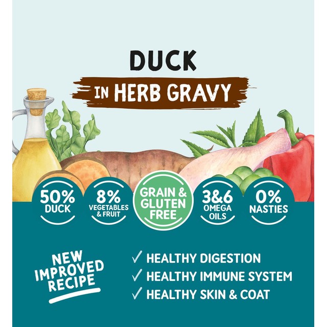 Naturo duck wet dog food 390g, imported from the UK