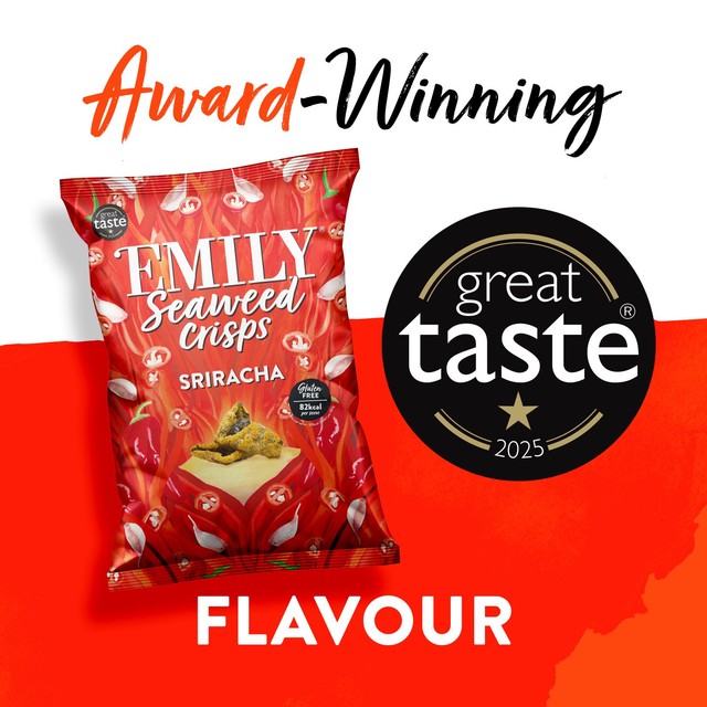 Emily Sriracha Seaweed Crisps 50g - British product