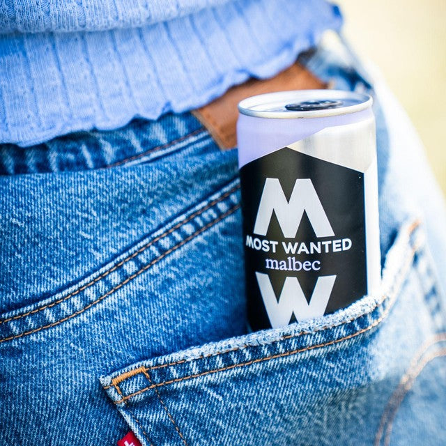Most Wanted Malbec red wine can, British brand