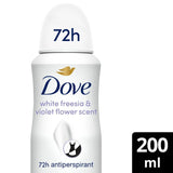 M&S Dove Advanced Care Invisible Dry Anti-Perspirant Deodorant Spray White Freesia and Violet Flower 200ml- Buy online at McGrocer