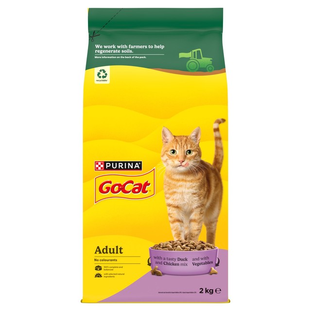 Go-Cat chicken and duck dry cat food 2kg, UK version