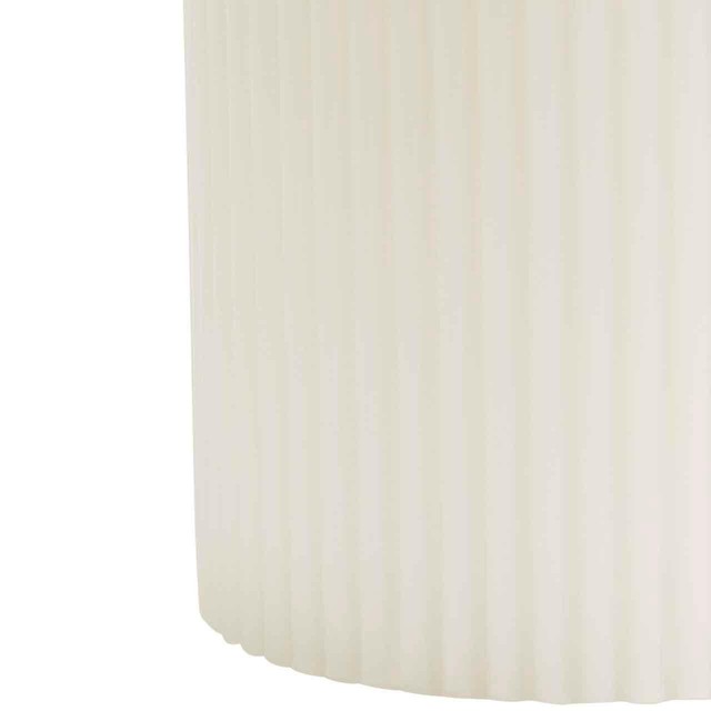 M&S ridged pillar candle white (British brand)