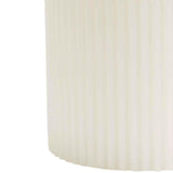 M&S ridged pillar candle white (British brand)