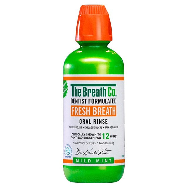 The Breath Co. Alcohol Free Mild Mint Mouthwash 500ml (British brand)
