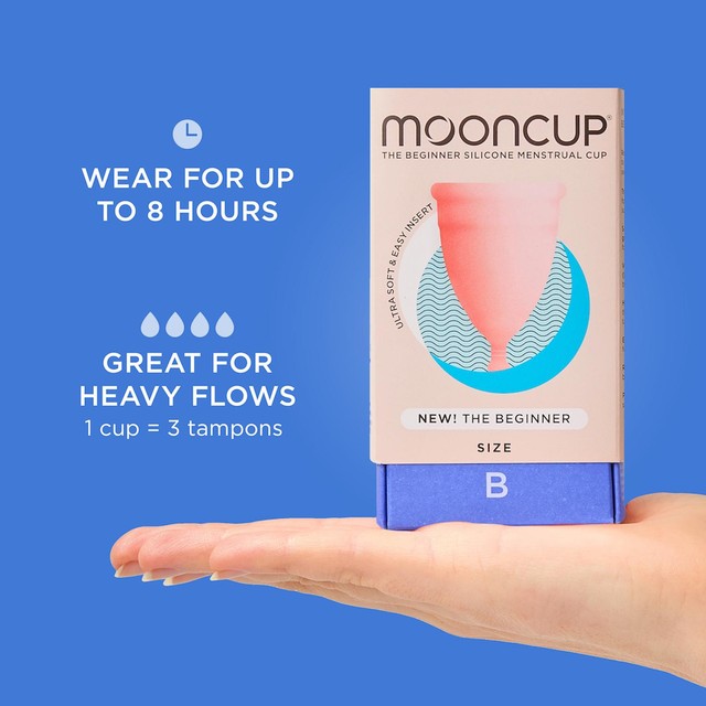 Mooncup Beginner menstrual cup Size B, imported from the UK