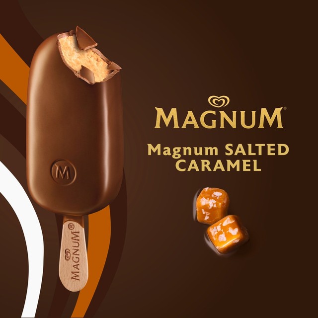 Magnum salted caramel ice cream sticks 3x100ml, imported from the UK