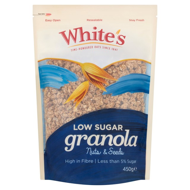White's Low Sugar Nuts & Seeds Granola 450g (British brand)