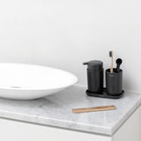 Brabantia bathroom accessory set dark grey - British product