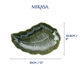Mikasa Jardin Stoneware Leaf Serving Dish 30cm, imported from the UK