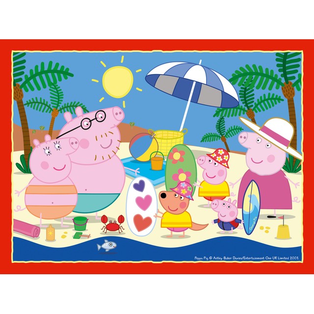 Peppa Pig 4 in a Box jigsaw puzzle set, imported from the UK