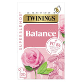 M&S Twinings Superblends Balance Tea with Rose and Lemon Balm Herbal Infusion 20 Tea Bags- Buy online at McGrocer