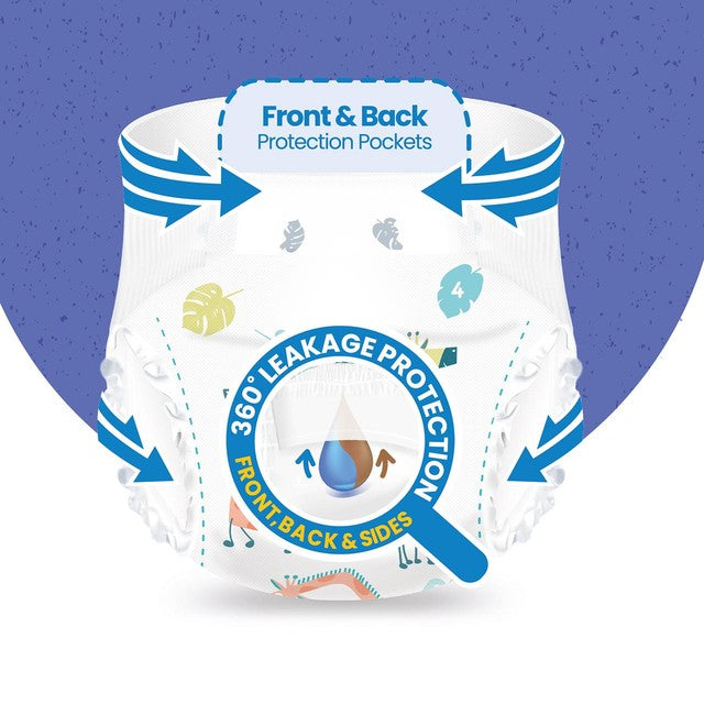 Ocado Kiddo Ultra-Dry Nappies Size 4 7-14kg, imported from the UK
