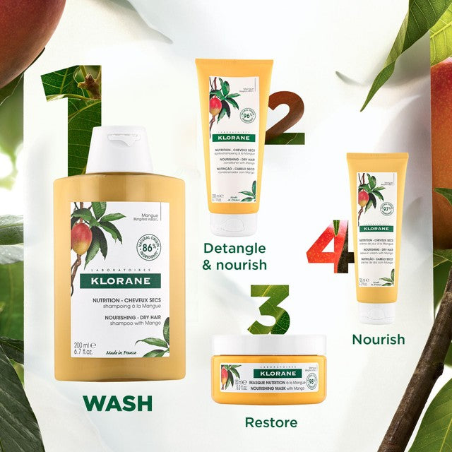 Klorane Nourishing Mango Shampoo 200ml, imported from the UK