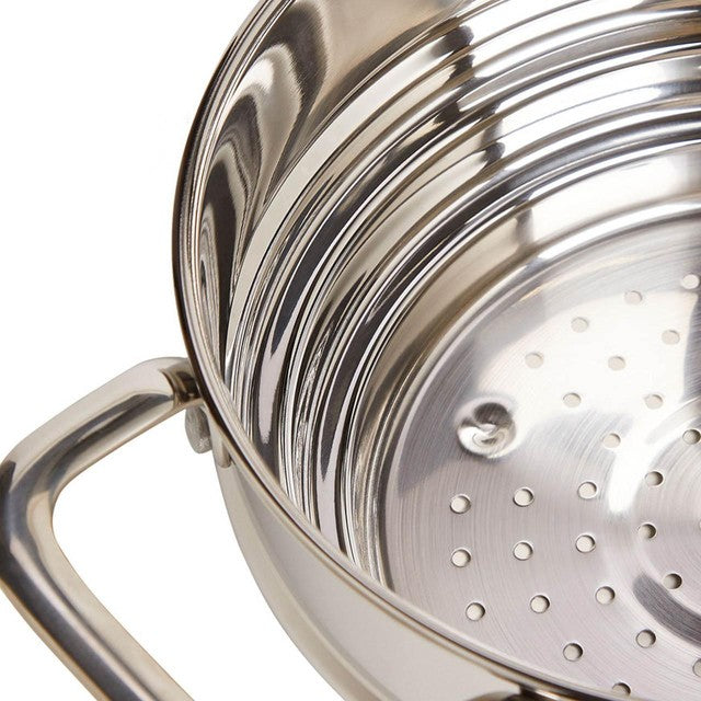 M&S stainless steel universal steamer silver, imported from the UK