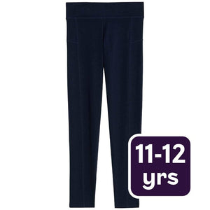 M&S Girls Cotton Rich Leggings Navy 11-12 Years
