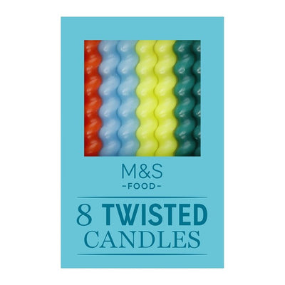 M&S M&S Twisted Candles 8 Pack- Buy online at McGrocer