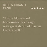 Pasta Evangelists beef and Chianti ragu sauce 275g, imported from the UK