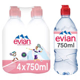 M&S Evian Still Mineral Water Sports Cap 4 x 750ml- Buy online at McGrocer