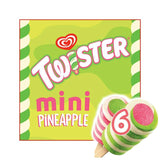Walls Twister Mini Pineapple Ice Cream Lollies 6x50ml