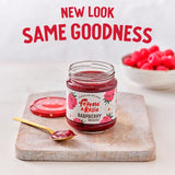 Fearne & Rosie raspberry reduced sugar jam 310g - British product
