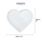 Mikasa chalk porcelain heart serving platter 30cm, imported from the UK